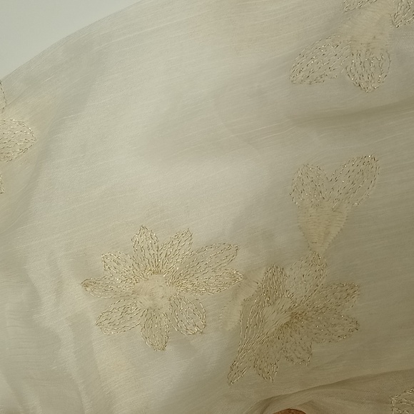 ANTHROPOLOGY TAN VEST SWEATER BLOUSE WITH SHEER RUFFLE  BALOON LAYERED SLEEVES🌼 - Picture 8 of 13